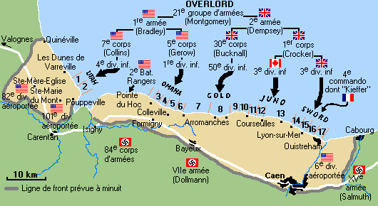 Mapa priestoru vylodenia